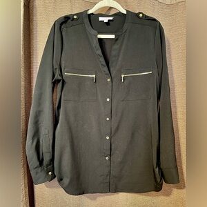 Calvin Klein Black Top with Gold Details